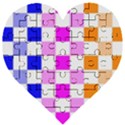 Checkerboard Again 9 Checkerboard Again 9 Wooden Puzzle Heart View1