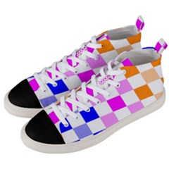 Checkerboard Again 9 Checkerboard Again 9 Men s Mid-top Canvas Sneakers by impacteesstreetwearseven