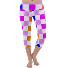 Checkerboard Again 9 Checkerboard Again 9 Capri Yoga Leggings by impacteesstreetwearseven