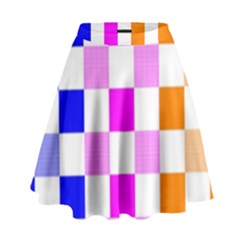 Checkerboard Again 9 Checkerboard Again 9 High Waist Skirt by impacteesstreetwearseven