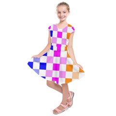 Checkerboard Again 9 Checkerboard Again 9 Kids  Short Sleeve Dress by impacteesstreetwearseven