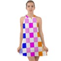 Checkerboard Again 9 Checkerboard Again 9 Halter Tie Back Chiffon Dress View1