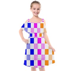 Checkerboard Again 9 Checkerboard Again 9 Kids  Cut Out Shoulders Chiffon Dress by impacteesstreetwearseven