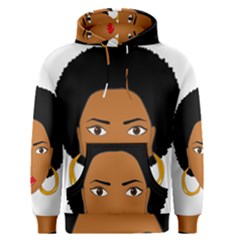 African American Woman With ?urly Hair Men s Pullover Hoodie by bumblebamboo