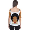 African American woman with сurly hair Cutout Shoulder Tee View2