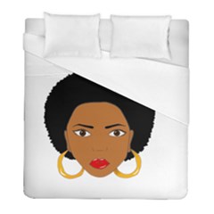 African American Woman With ?urly Hair Duvet Cover (full/ Double Size) by bumblebamboo