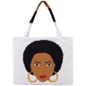 African American woman with сurly hair Mini Tote Bag View1