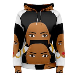 African American Woman With ?urly Hair Women s Pullover Hoodie by bumblebamboo