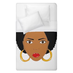 African American Woman With ?urly Hair Duvet Cover (single Size) by bumblebamboo