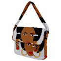 African American woman with сurly hair Buckle Messenger Bag View2