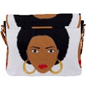 African American woman with сurly hair Buckle Messenger Bag View3