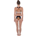 African American woman with сurly hair Cross Back Hipster Bikini Set View2