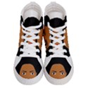 African American woman with сurly hair Men s Hi-Top Skate Sneakers View1