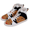 African American woman with сurly hair Men s Hi-Top Skate Sneakers View2