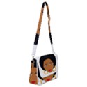 African American woman with сurly hair Shoulder Bag with Back Zipper View1