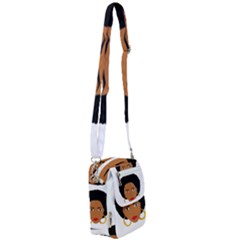 African American Woman With ?urly Hair Shoulder Strap Belt Bag by bumblebamboo