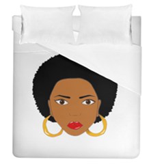 African American Woman With ?urly Hair Duvet Cover (queen Size) by bumblebamboo