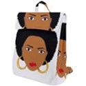 African American woman with сurly hair Flap Top Backpack View1