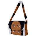 African American woman with сurly hair Full Print Messenger Bag View1