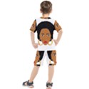 African American woman with сurly hair Kids  Tee and Shorts Set View2