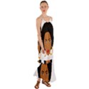 African American woman with сurly hair Cami Maxi Ruffle Chiffon Dress View1