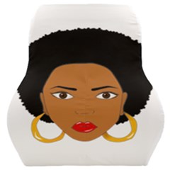 African American Woman With ?urly Hair Car Seat Back Cushion  by bumblebamboo