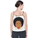 African American woman with сurly hair Velvet Spaghetti Strap Top View2