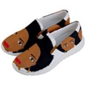 African American woman with сurly hair Men s Lightweight Slip Ons View2