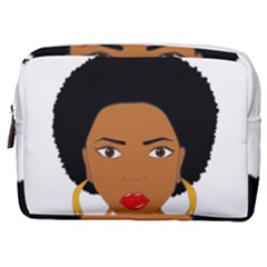 African American Woman With ?urly Hair Make Up Pouch (medium) by bumblebamboo