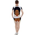 African American woman with сurly hair Women s Tee and Shorts Set View2