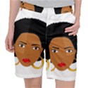 African American woman with сurly hair Pocket Shorts View1