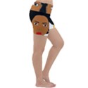 African American woman with сurly hair Lightweight Velour Yoga Shorts View3