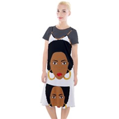 African American Woman With ?urly Hair Camis Fishtail Dress by bumblebamboo