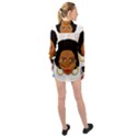 African American woman with сurly hair Long Sleeve Chiffon Shirt View2