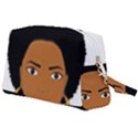 African American woman with сurly hair Wristlet Pouch Bag (Large) View2