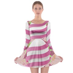 Easter Egg Colorful Spring Color Long Sleeve Skater Dress