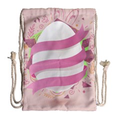 Easter Egg Colorful Spring Color Drawstring Bag (Large)