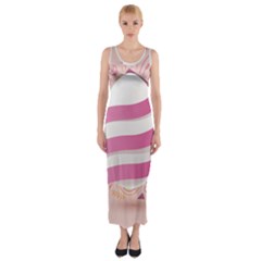 Easter Egg Colorful Spring Color Fitted Maxi Dress