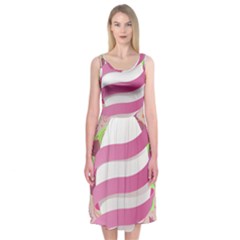 Easter Egg Colorful Spring Color Midi Sleeveless Dress by Pakrebo