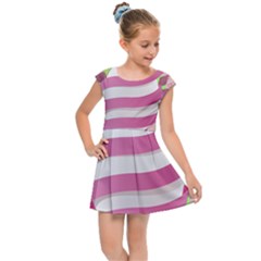 Easter Egg Colorful Spring Color Kids  Cap Sleeve Dress by Pakrebo