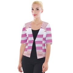 Easter Egg Colorful Spring Color Cropped Button Cardigan