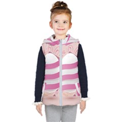 Easter Egg Colorful Spring Color Kids  Hooded Puffer Vest by Pakrebo