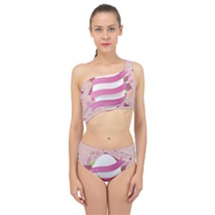 Easter Egg Colorful Spring Color Spliced Up Two Piece Swimsuit by Pakrebo