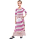 Easter Egg Colorful Spring Color Kids  Quarter Sleeve Maxi Dress View1