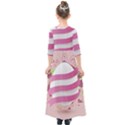 Easter Egg Colorful Spring Color Kids  Quarter Sleeve Maxi Dress View2