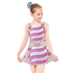 Easter Egg Colorful Spring Color Kids  Skater Dress Swimsuit