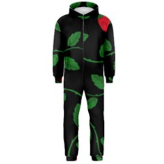 Roses Flowers Spring Flower Nature Hooded Jumpsuit (men)  by Pakrebo