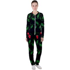 Roses Flowers Spring Flower Nature Casual Jacket And Pants Set