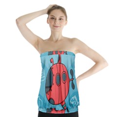 Dive Scuba Ocean Sea Water Fish Strapless Top by Pakrebo