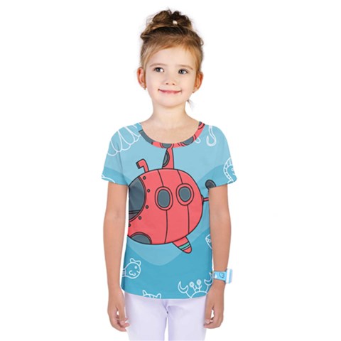 Dive Scuba Ocean Sea Water Fish Kids  One Piece Tee by Pakrebo